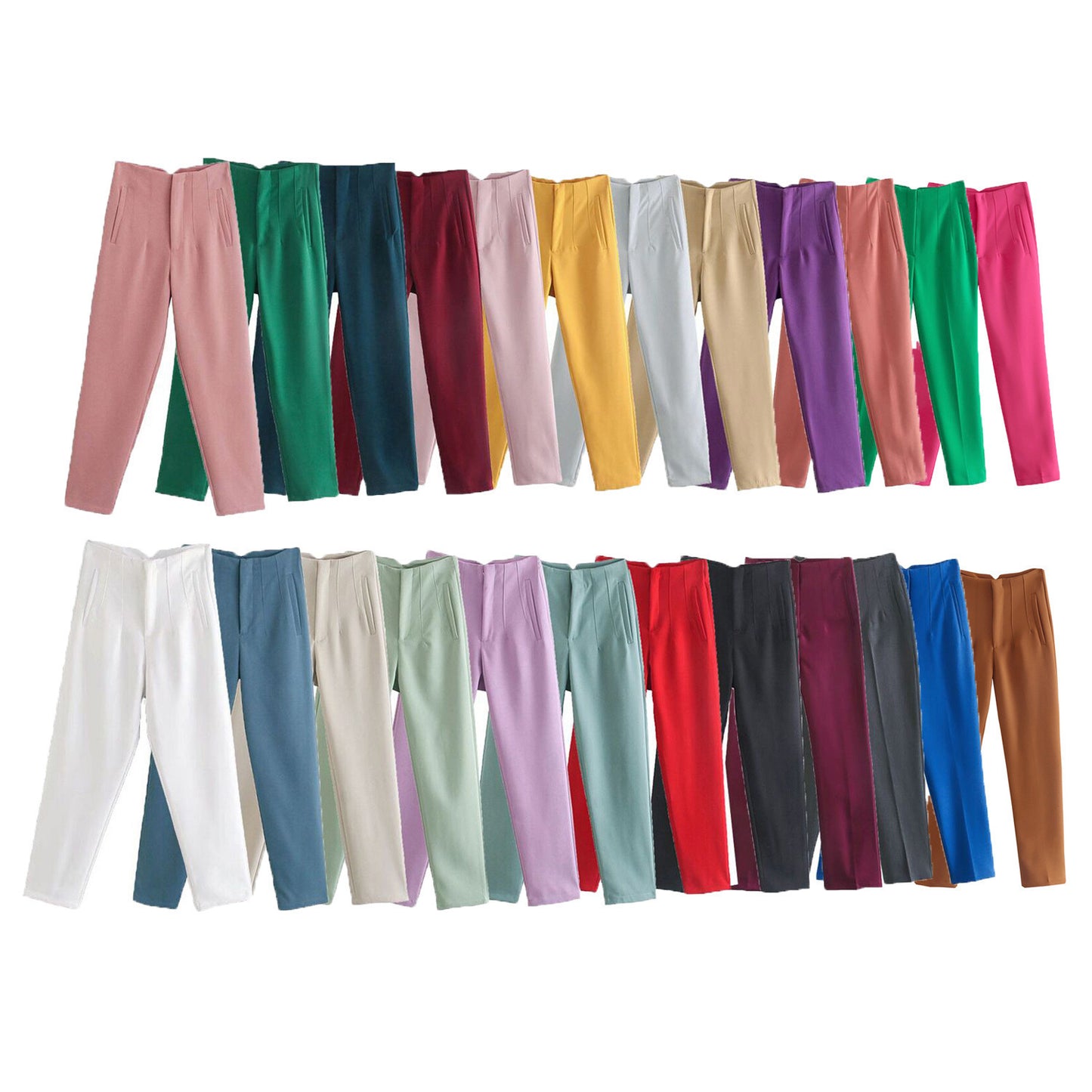 Pantalon décontracté taille haute femme-nouveau style