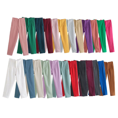 Pantalon décontracté taille haute femme-nouveau style