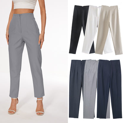 Pantalon décontracté taille haute femme-nouveau style