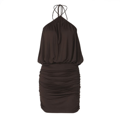 Robe dos nu sexy de style français pour femme.