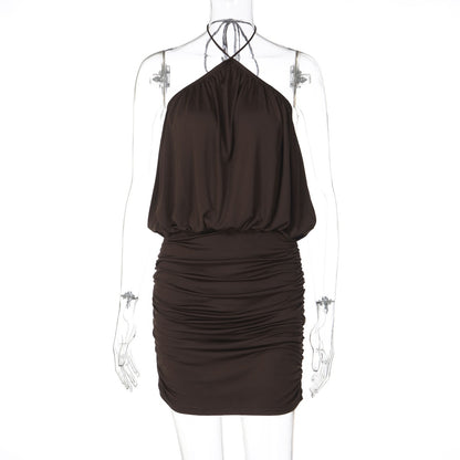 Robe dos nu sexy de style français pour femme.