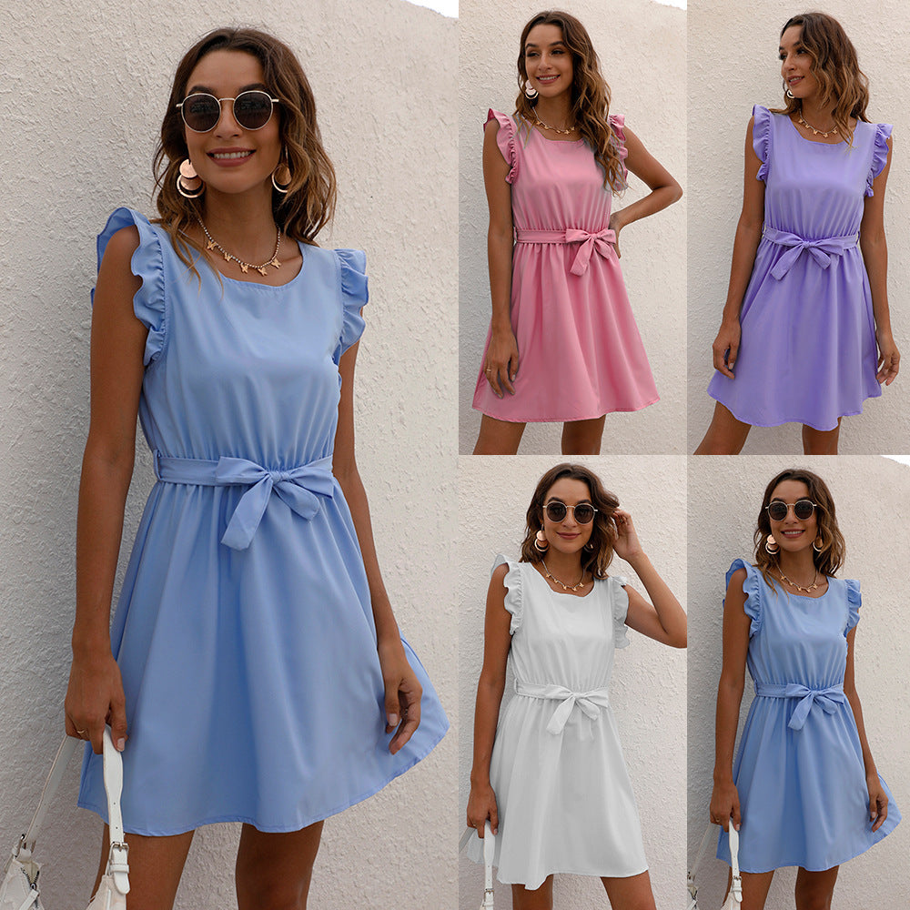 Robe Femme Été Chic -Taille Cintrée